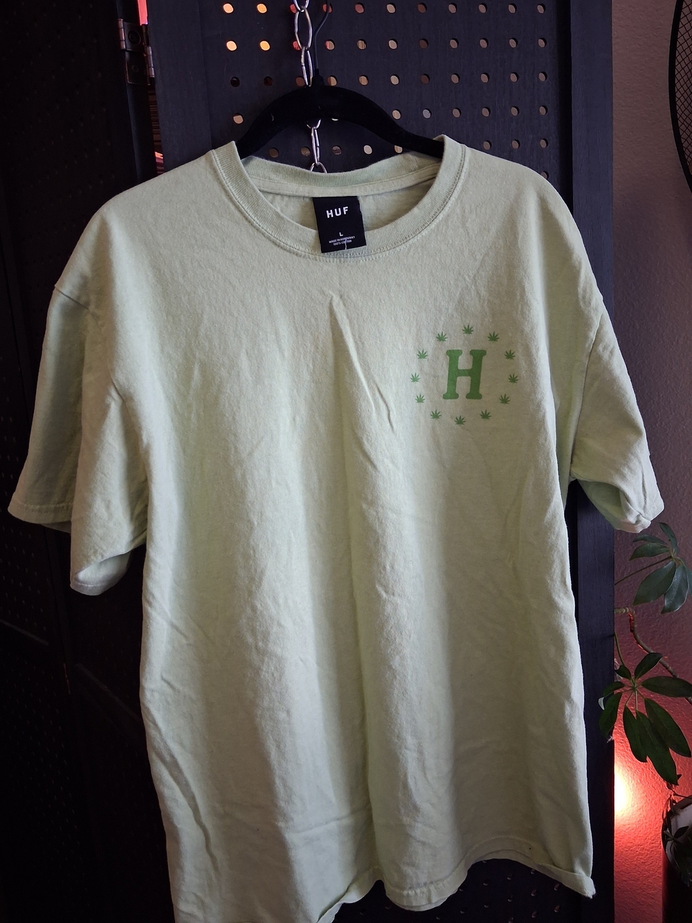 HUF 420  Men's Light Green Graphic T-Shirt